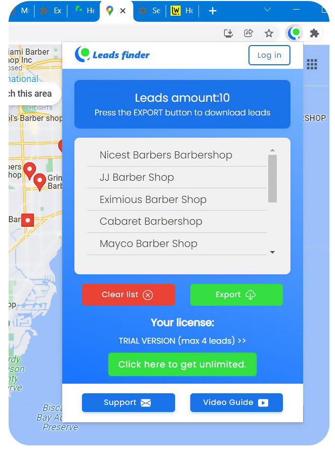leads finder plugin screenshot